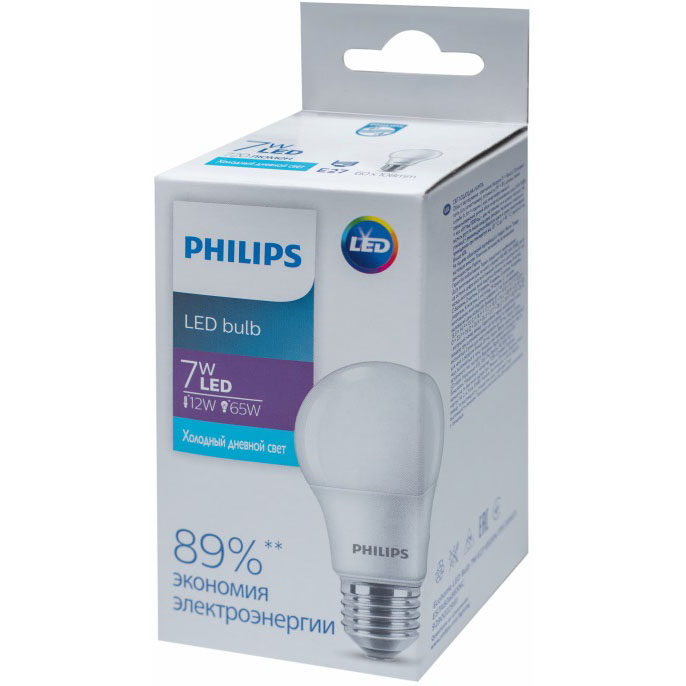 Світлодіодна лампа PHILIPS Ecohome LED Bulb 7W E27 6500K 1PF/20RCA (929002299167) Кількість в упаковці 1