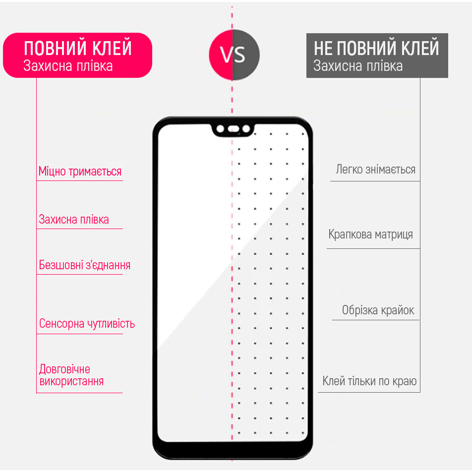 Захисне скло COLORWAY 9H FC glue black для Oppo A38 (CW-GSFGOA38-BK) Олеофобне покриття True