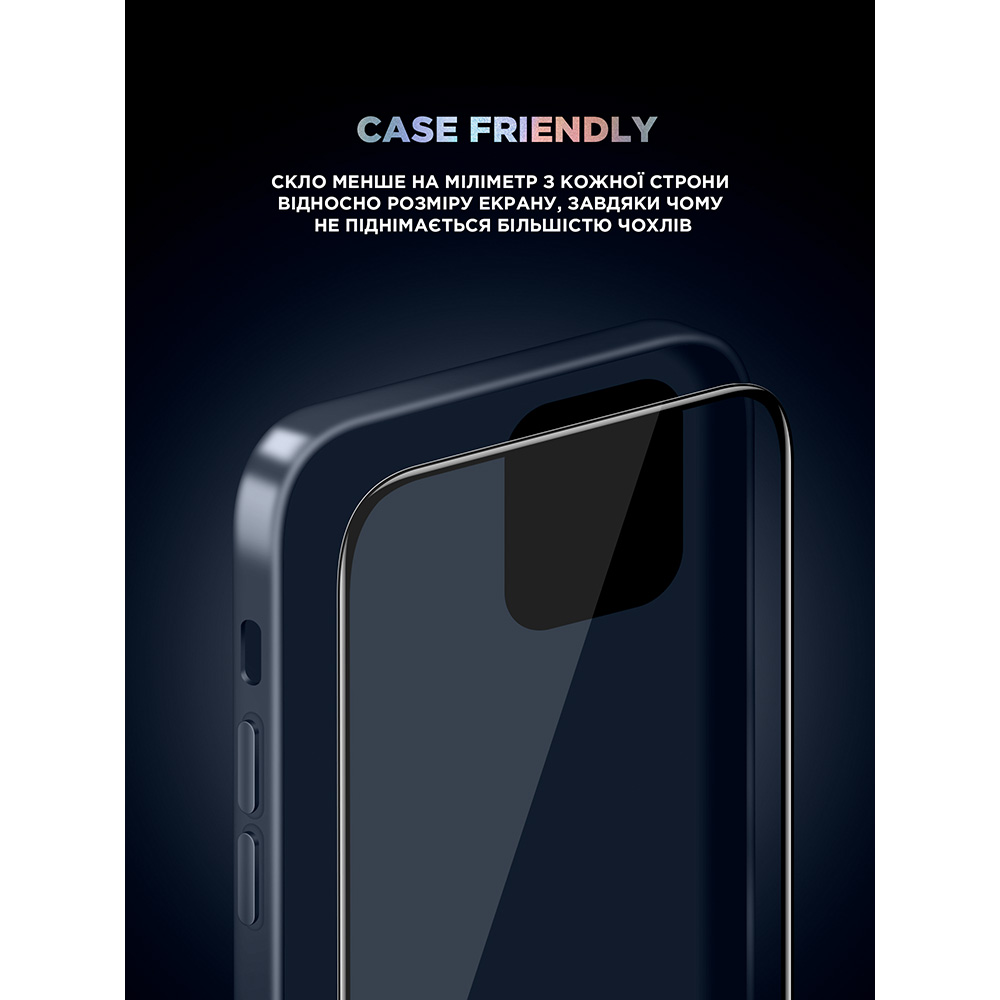 Фото Защитное стекло ARMORSTANDART Supreme Black Icon 2.5D для Apple iPhone 14/13/13 Pro (ARM69293)