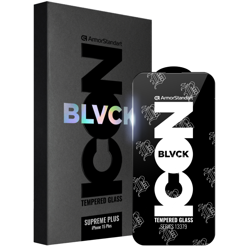 Захисне скло ARMORSTANDART Supreme Black Icon 3D для Apple iPhone 15 Plus Black (ARM68222)
