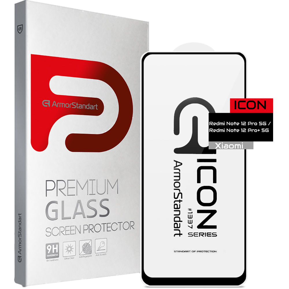 Захисне скло ARMORSTANDART Icon для Xiaomi Redmi Note 12 Pro 5G/12 Pro+ 5G Black (ARM73097)