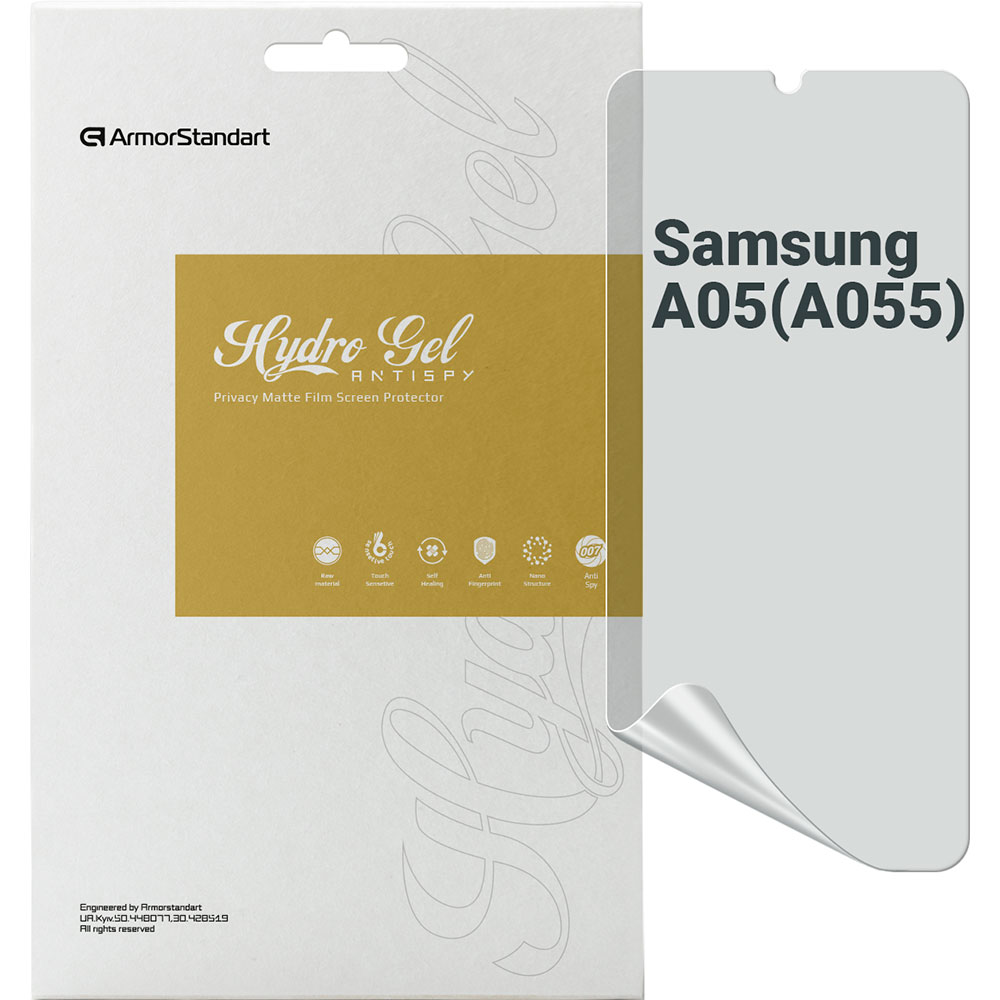 Захисна плівка ARMORSTANDART гідрогелева Anti-spy для Samsung A05 (A055)/A05s (A057) (ARM71810) Захисна плівка ARMORSTANDART гідрогелева Anti-spy для Samsung A05 (A055)/A05s (A057) (ARM71810)
