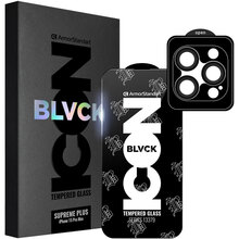 Защитное стекло ARMORSTANDART Supreme Plus Icon для Apple iPhone 15 Pro Max Black (ARM71140)