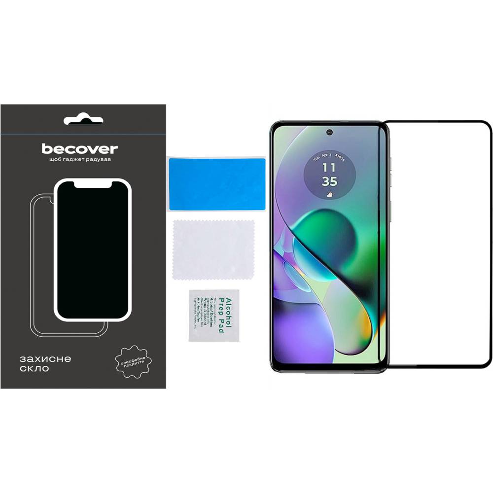 Защитное стекло BECOVER для Motorola Moto G54 / G54 Power Black (710107) Совместимость по модели  Motorola G54 Power
