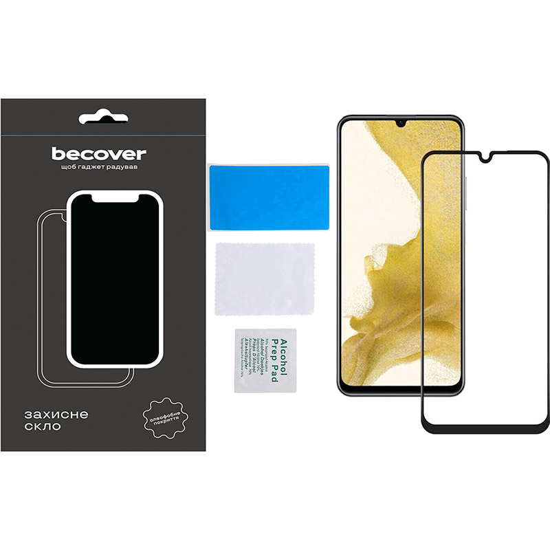 Защитное стекло BECOVER для Samsung Galaxy A25 5G Black (710540) Тип стекло