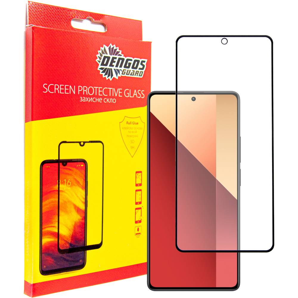 Защитное стекло DENGOS для Xiaomi Redmi Note 13 Pro Glass Full Glue Black (TGFG-338)