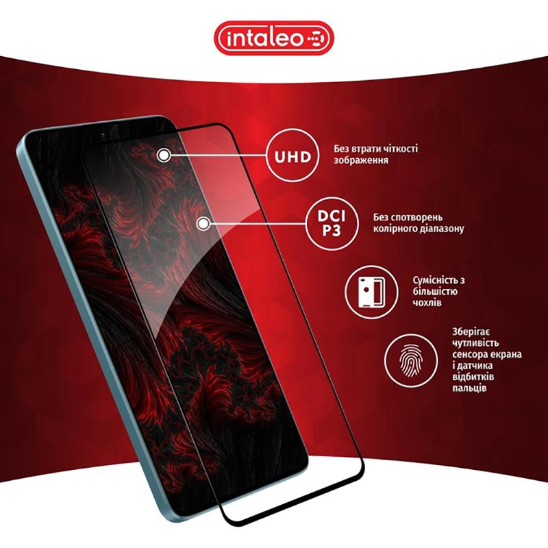 Защитное стекло Intaleo Full Glue для Xiaomi Redmi Note 13 Pro 5G Black (1283126583926) Тип стекло