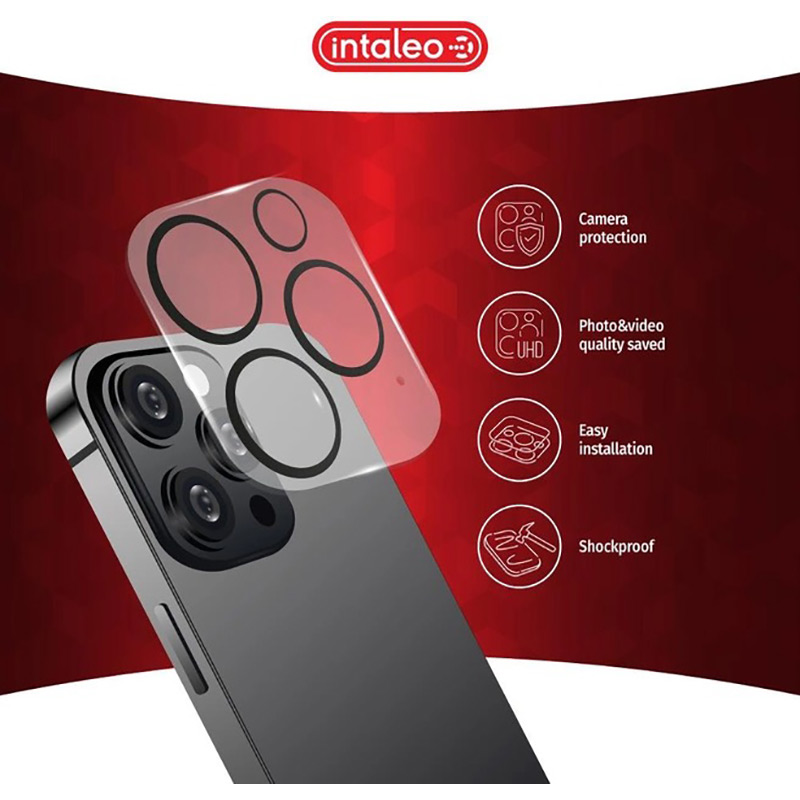 Захисне скло Intaleo Camera Lens для Apple Iphone 14 Pro/14 Pro Max Black (1283126576836) Сумісність за моделлю Apple iPhone 14 Pro