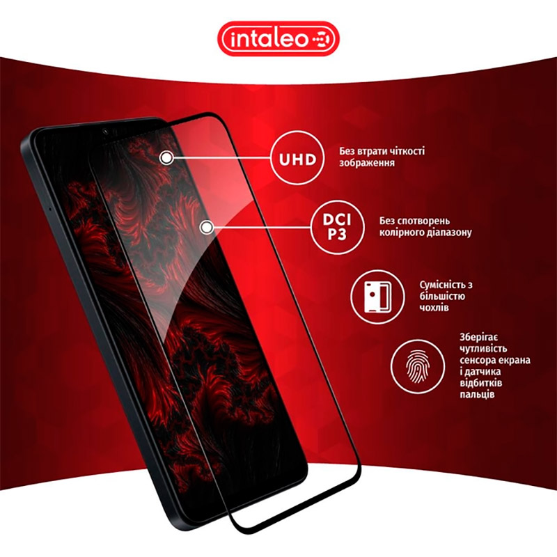 Захисне скло Intaleo Full Glue для Samsung Galaxy A55 Black (1283126588860) Тип скло