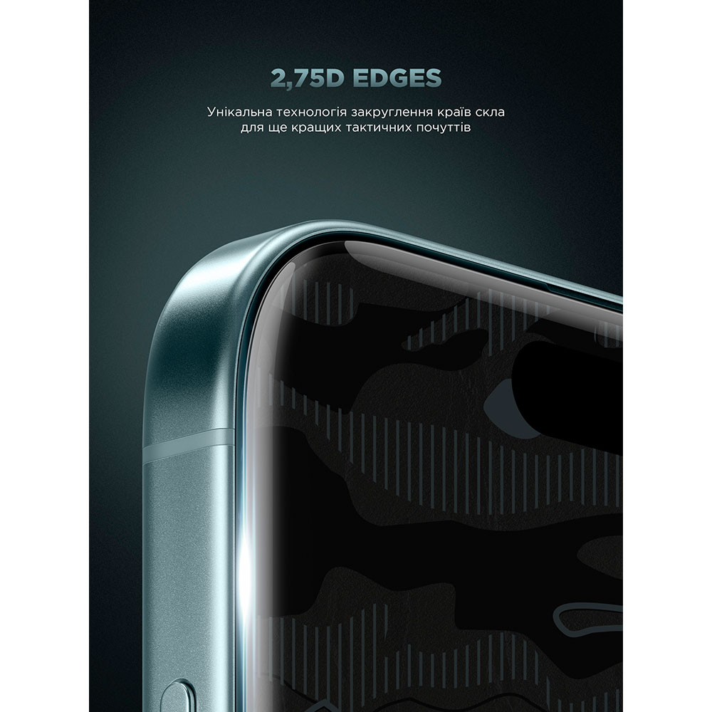 Защитное стекло ARMORSTANDART Infinity Black Icon 2.75D для Apple iPhone 15 Pro Max (ARM73957) Тип стекло