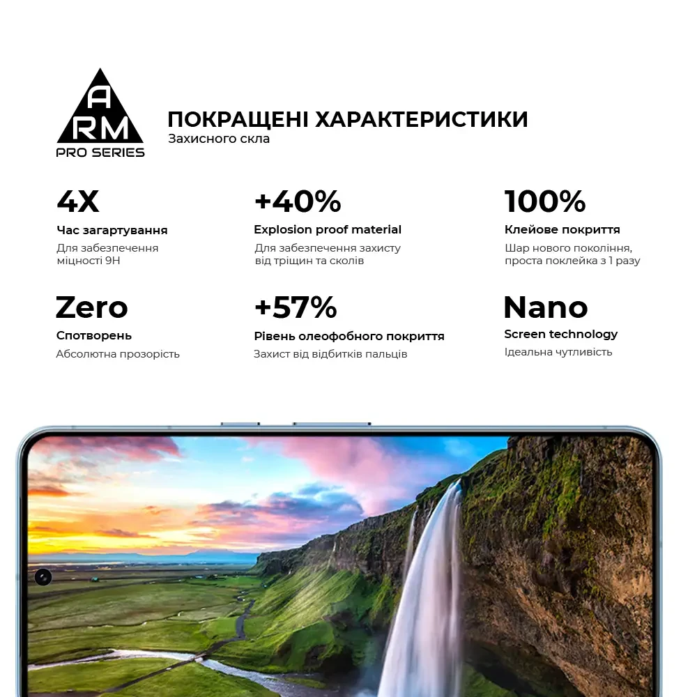 Захисне скло ARMORSTANDART Pro для Realme C67 4G Black (ARM73852) Покриття глянець