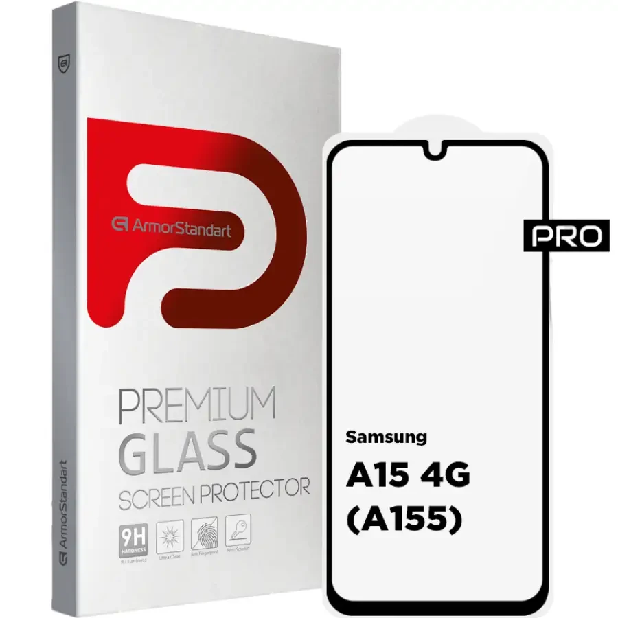 Защитное стекло ARMORSTANDART Pro для Samsung A15 4G (A155) Black (ARM74659)