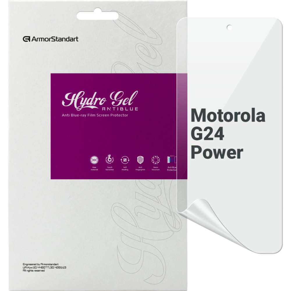 Гидрогелевая пленка ARMORSTANDART Anti-Blue для Motorola G24 Power (ARM73773)