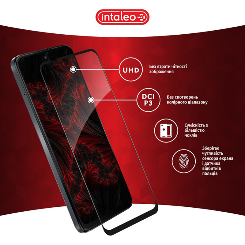 Захисне скло Intaleo Full Glue для Motorola Moto G14 Black (1283126577772) Сумісність за моделлю Motorola G14