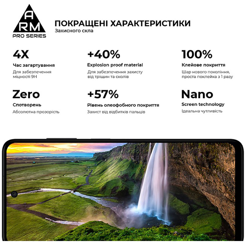 Захисне скло ArmorStandart Pro для HMD Pulse Pro/Pulse Plus Black (ARM79285) Покриття глянець
