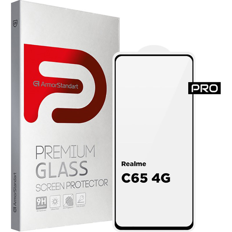 Защитное стекло ArmorStandart Pro для Realme C65 4G Black (ARM77901)