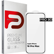 Кривий Ріг - Захисне скло ARMORSTANDART Pro 3D для Apple iPhone 16 Pro Max Black (ARM78034)