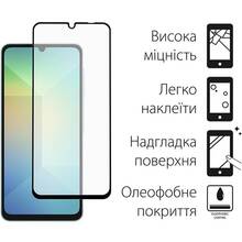 Захисне скло DENGOS для Samsung A06 (A065) Glass Full Glue Black (TGFG-365)