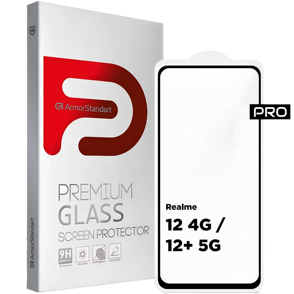 Захисне скло ARMORSTANDART Pro для Realme 12 4G/12+ 5G Black (ARM79954)