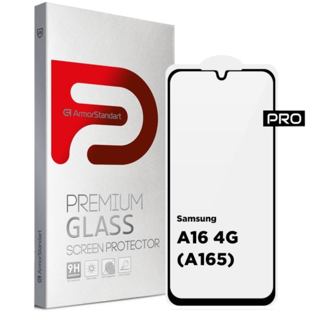 Захисне скло ARMORSTANDART Pro для Samsung A16 4G (A165) Black (ARM80171)