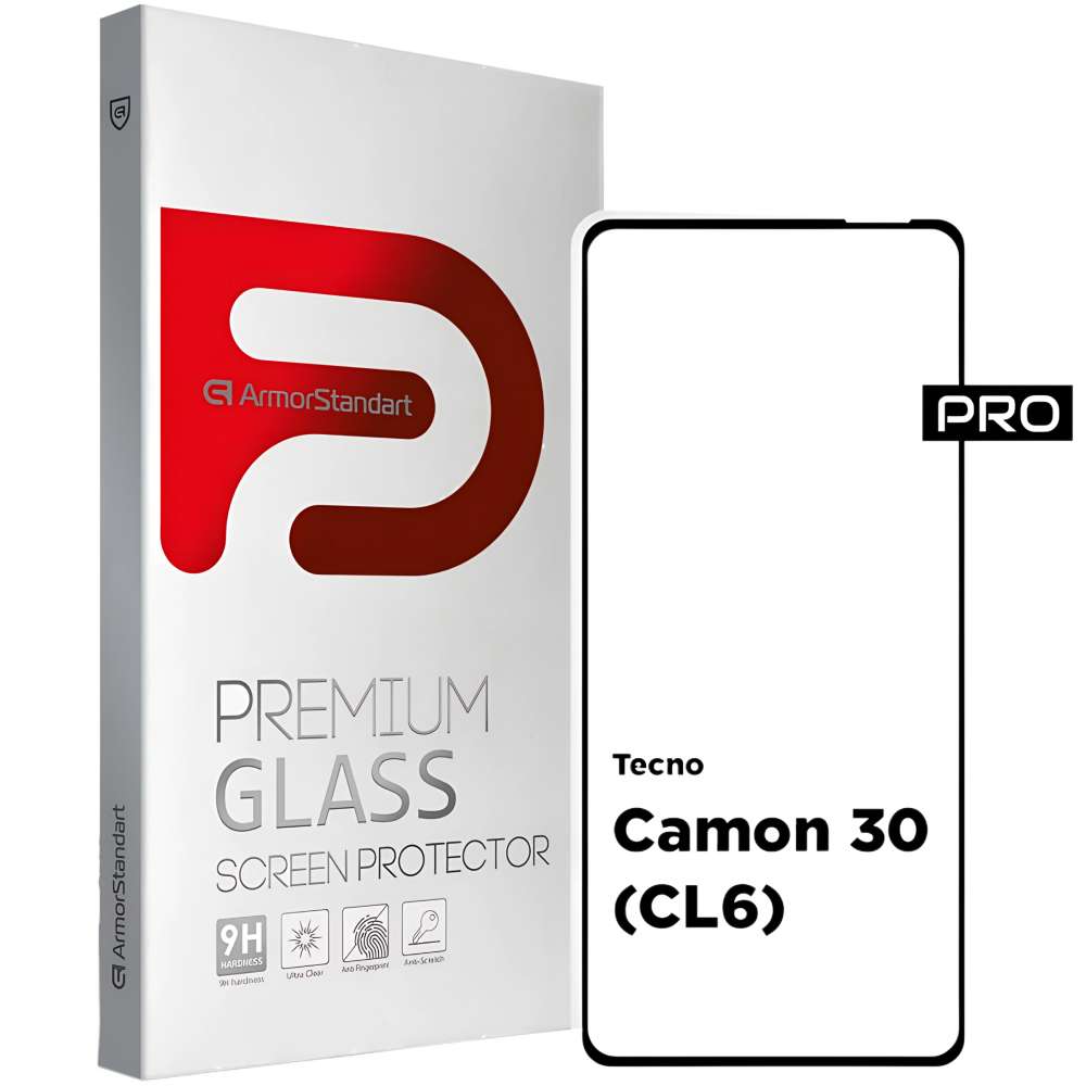 Защитное стекло ARMORSTANDART Pro для Tecno Camon 30 (CL6) Black (ARM77128)