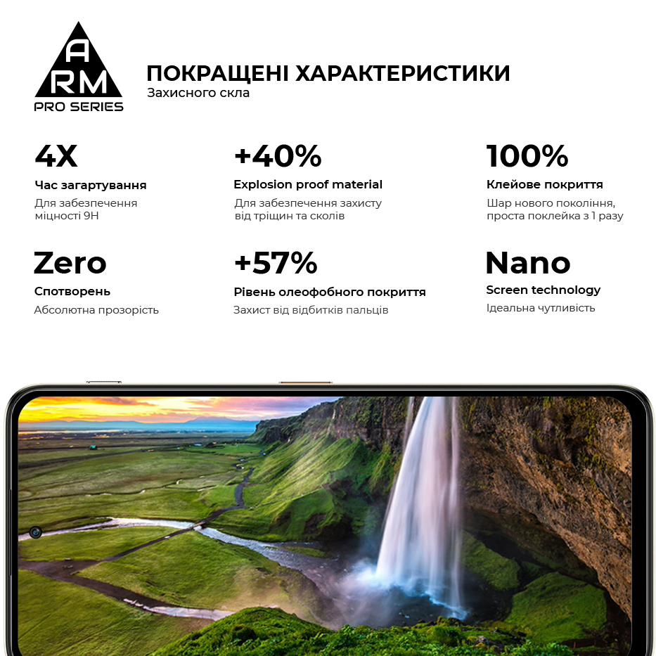 Защитное стекло ARMORSTANDART Pro для ZTE Nubia Focus Pro 5G Black (ARM78908) Покрытие глянец