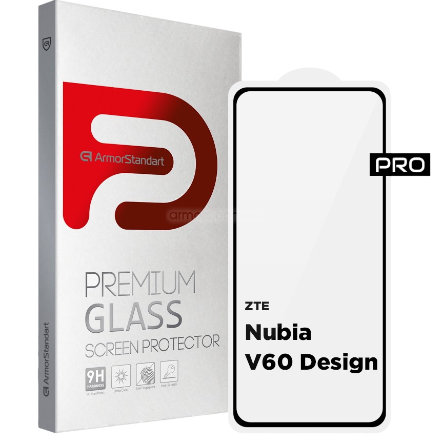 Защитное стекло ARMORSTANDART Pro для ZTE Nubia V60 Design Black (ARM78906)