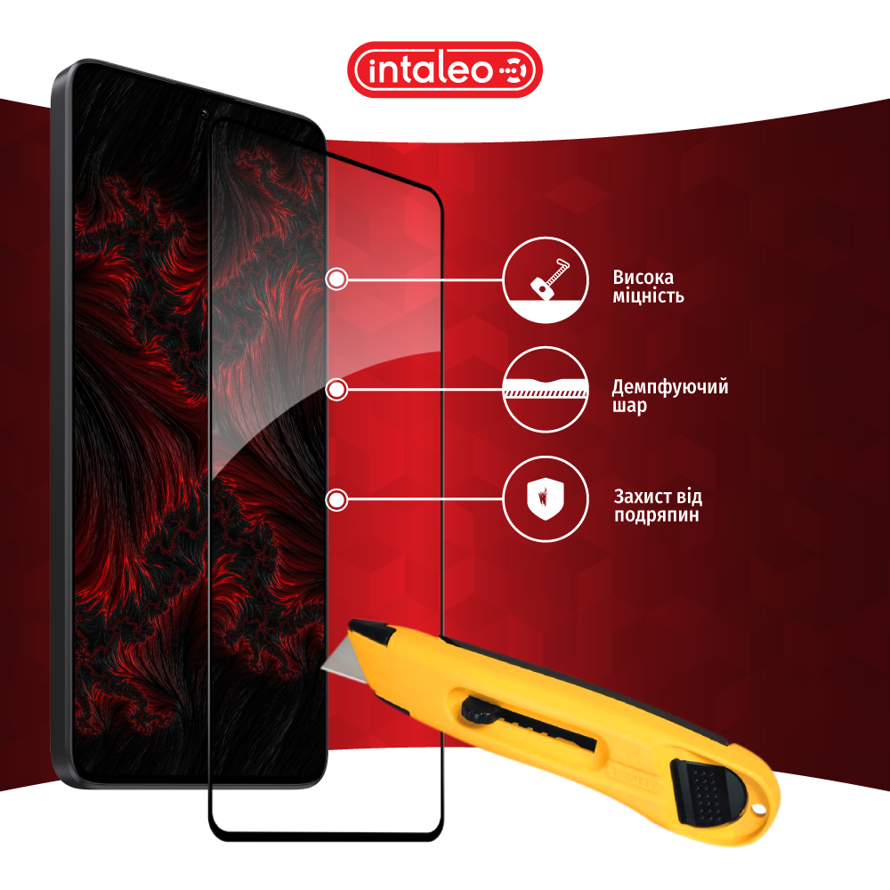 Захисне скло INTALEO Full Glue для Xiaomi Redmi Note 13 5G Black (1283126583902) Тип скло