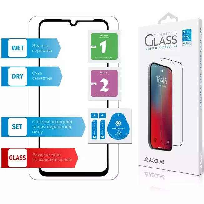 Фото Защитное стекло ACCLAB для Samsung Galaxy A05S Full Glue (1283126581908)