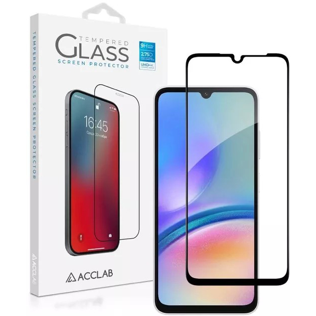 Защитное стекло ACCLAB для Samsung Galaxy A05S Full Glue (1283126581908) Дополнительно Не снижает чувствительность сенсора