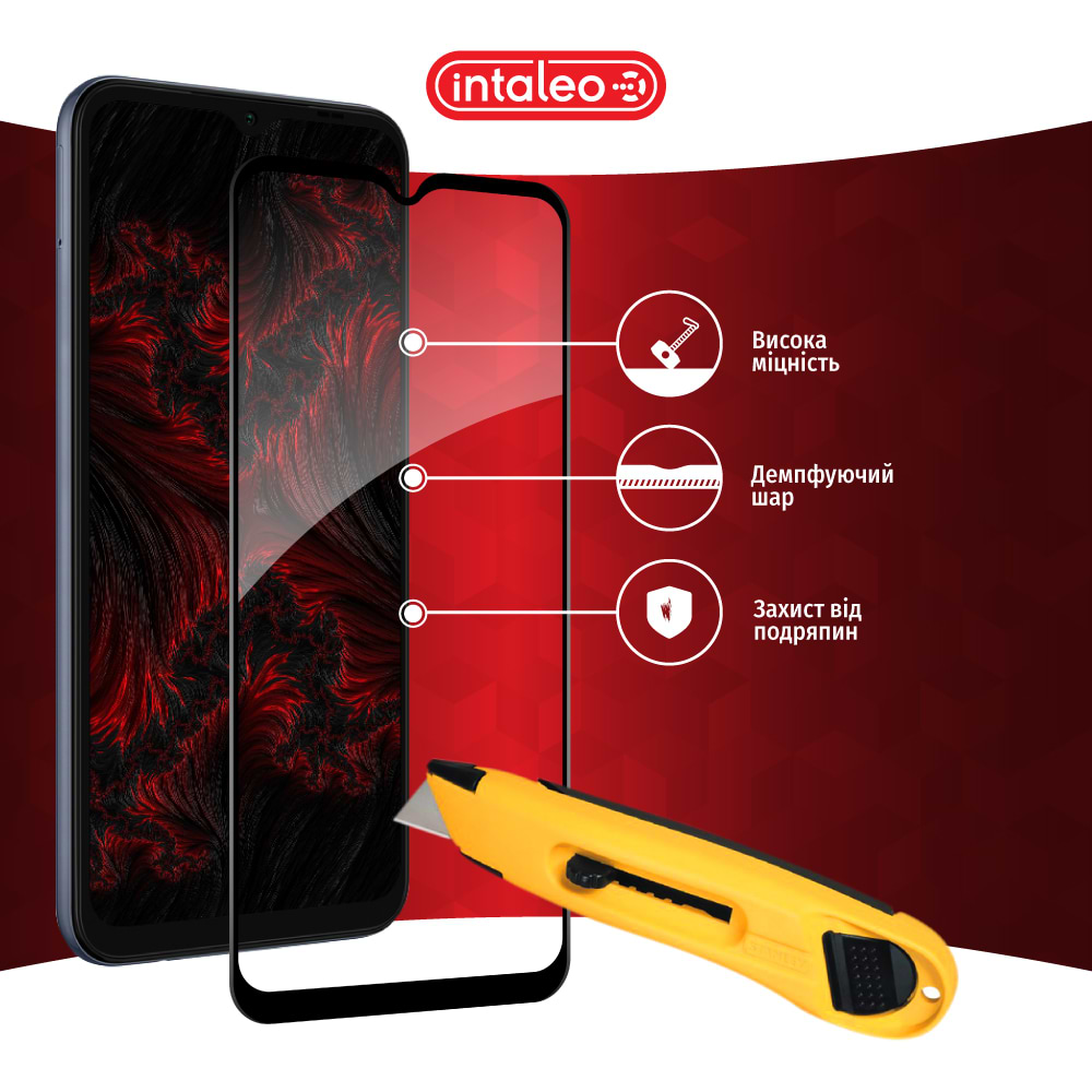 Фото Защитное стекло INTALEO для Samsung M14 Full Glue Black (1283126579912)