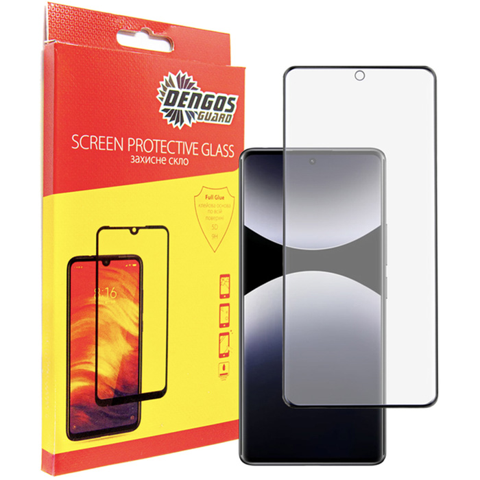 Защитное стекло DENGOS для Xiaomi Redmi Note 14 Pro Glass Full Glue black (TGFG-382)