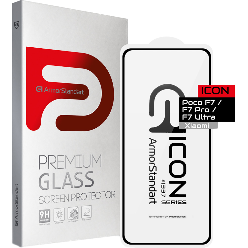 Захисне скло ARMORSTANDART Icon для Xiaomi Poco F7/F7 Pro/F7 Ultra Black (ARM80409)