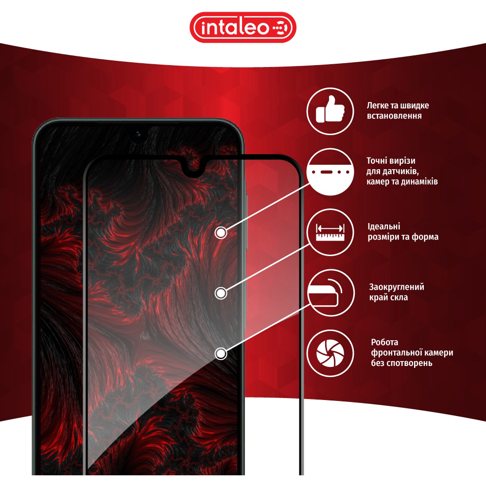 Защитное стекло Intaleo Full Glue для Samsung Galaxy A26 Black (1283126608063) Совместимость по модели  Samsung Galaxy A26