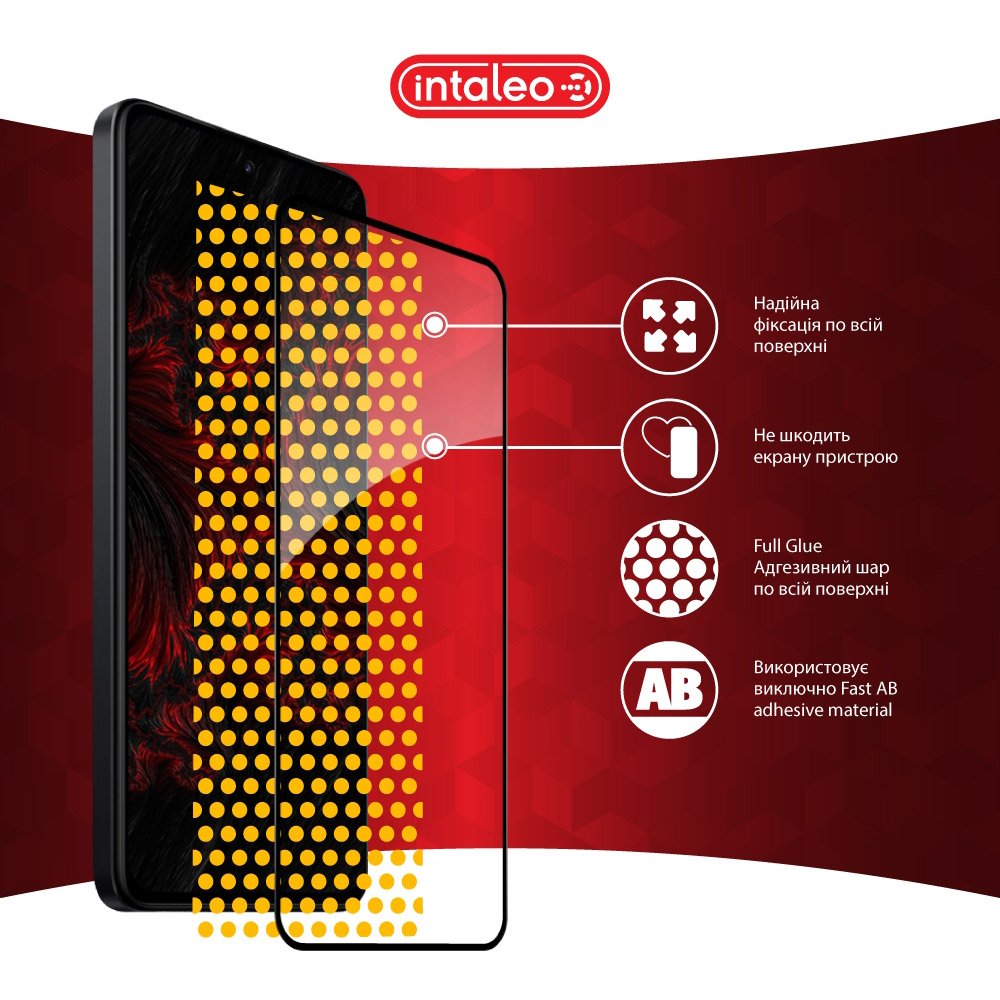 Фото Защитное стекло Intaleo Full Glue для Xiaomi Redmi Note 14 4G Black (1283126599453)