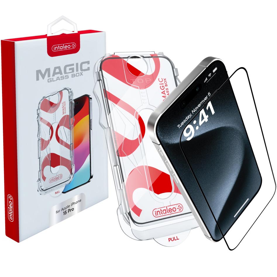 Заказать Защитное стекло INTALEO MagicBox для Apple iPhone 15 PRO (4820266742850)