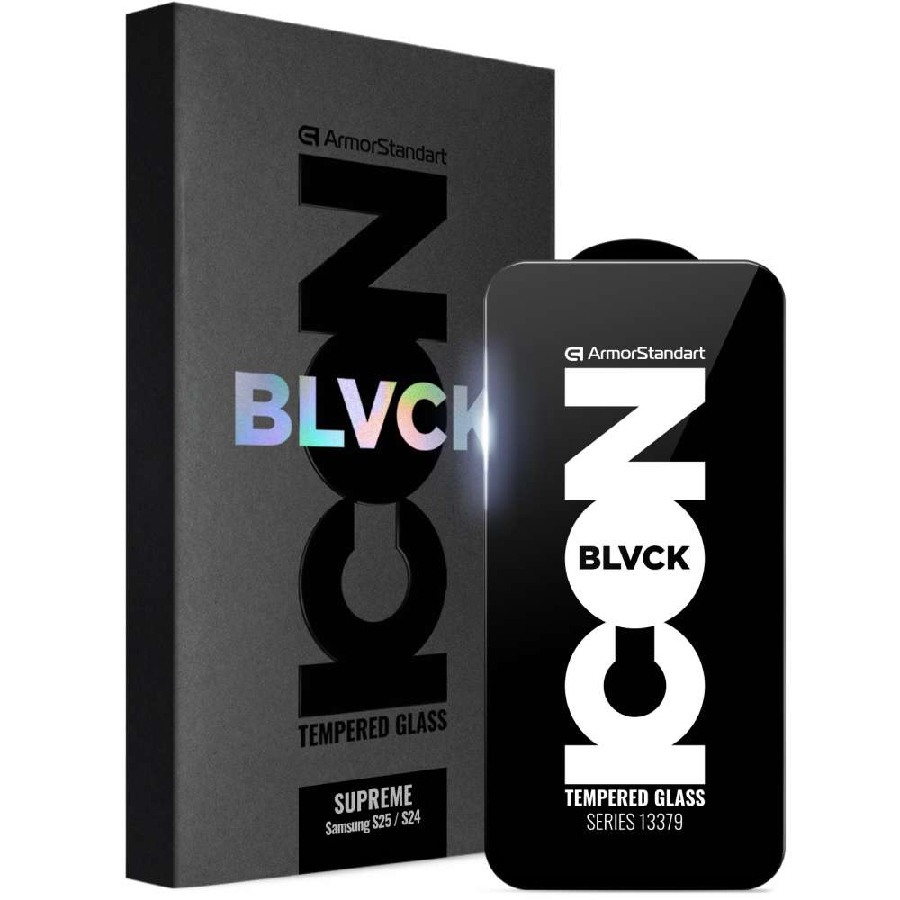 Защитное стекло ARMORSTANDART Supreme Black Icon для Samsung Galaxy S25/S24 (ARM84627)
