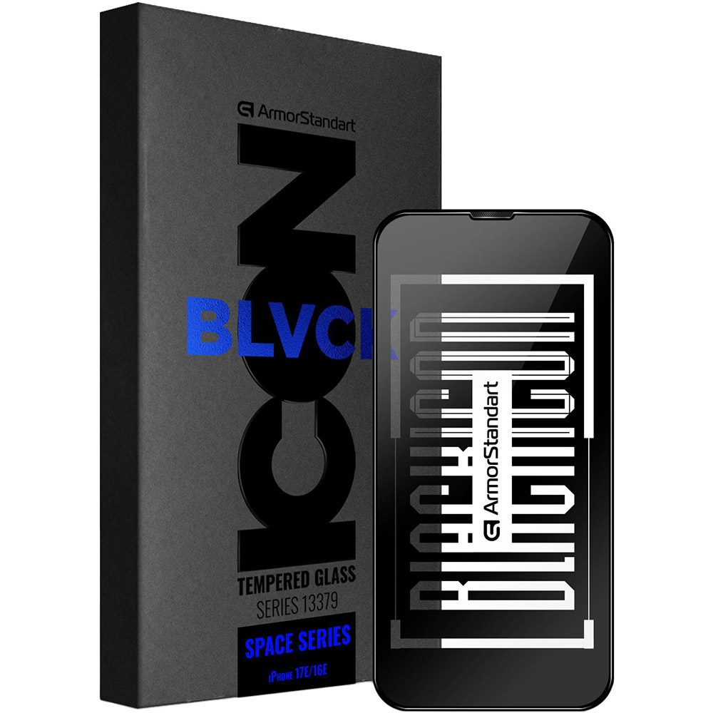 Защитное стекло ARMORSTANDART Space Black Icon для Apple iPhone 17e/16e (ARM84133)
