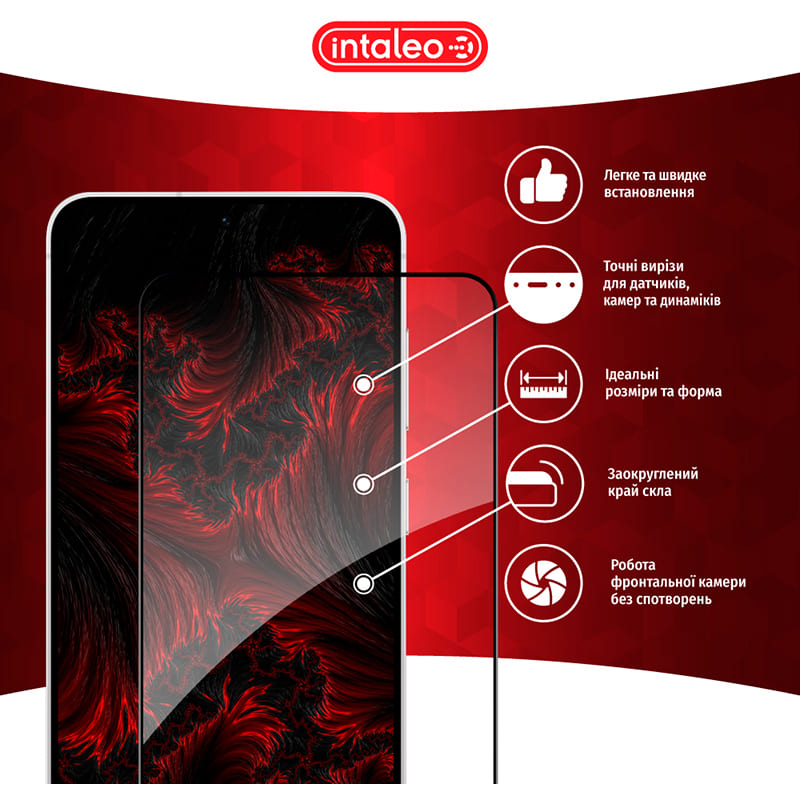 Замовити Захисне скло INTALEO Full Glue для Samsung Galaxy S24 Plus Black (1283126590245)