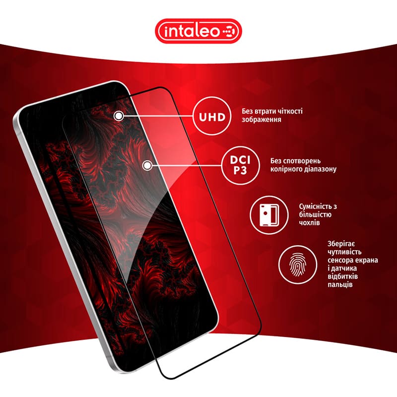 Захисне скло INTALEO Full Glue для Samsung Galaxy S24 Plus Black (1283126590245) Сумісність за моделлю Samsung Galaxy S24+