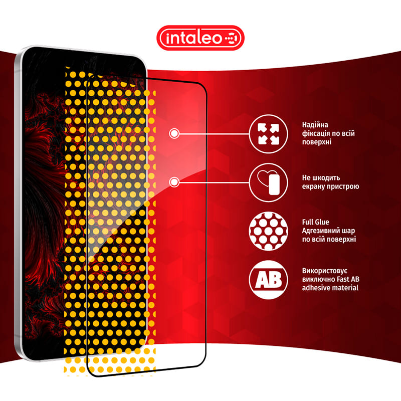Зовнішній вигляд Захисне скло INTALEO Full Glue для Samsung Galaxy S24 Plus Black (1283126590245)