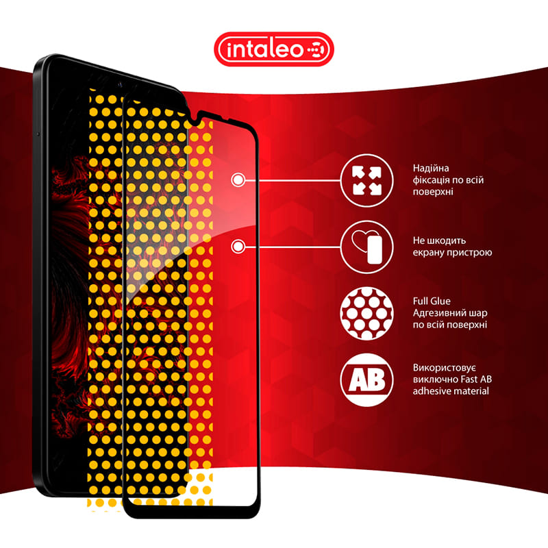 Фото Захисне скло INTALEO Full Glue для Xiaomi Redmi 14C Black (1283126598722)