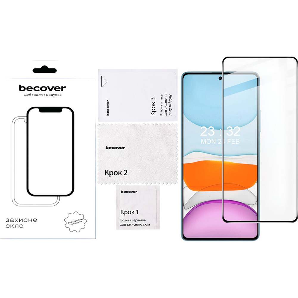 Защитное стекло BECOVER Xiaomi 14T/14T Pro Black (713322) Совместимость по модели  Xiaomi 14T 