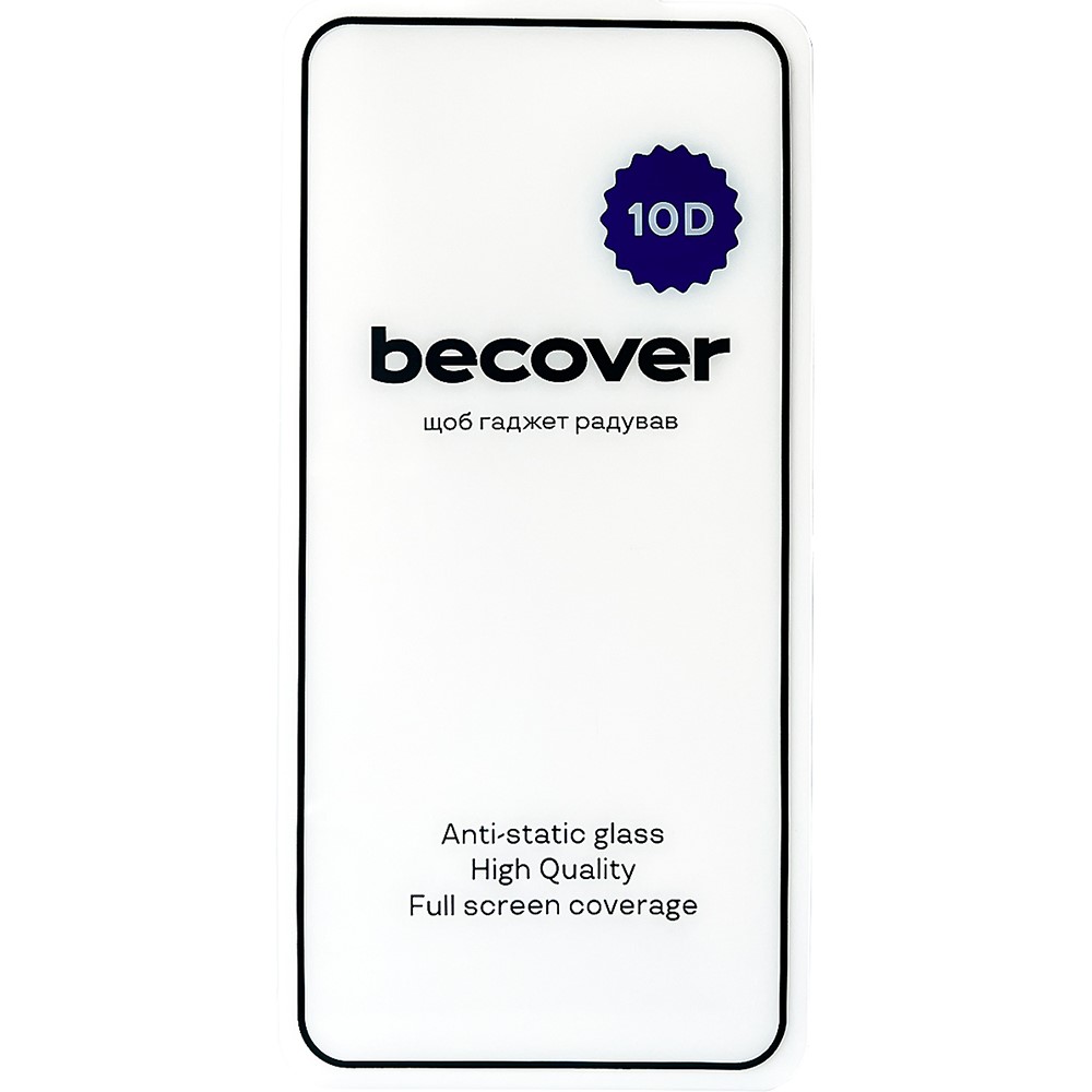 Захисне скло BECOVER Tecno Spark 30 Pro (KL7) 10D Black (713166) Додатково Повноекранне 10D; Anti-static glass