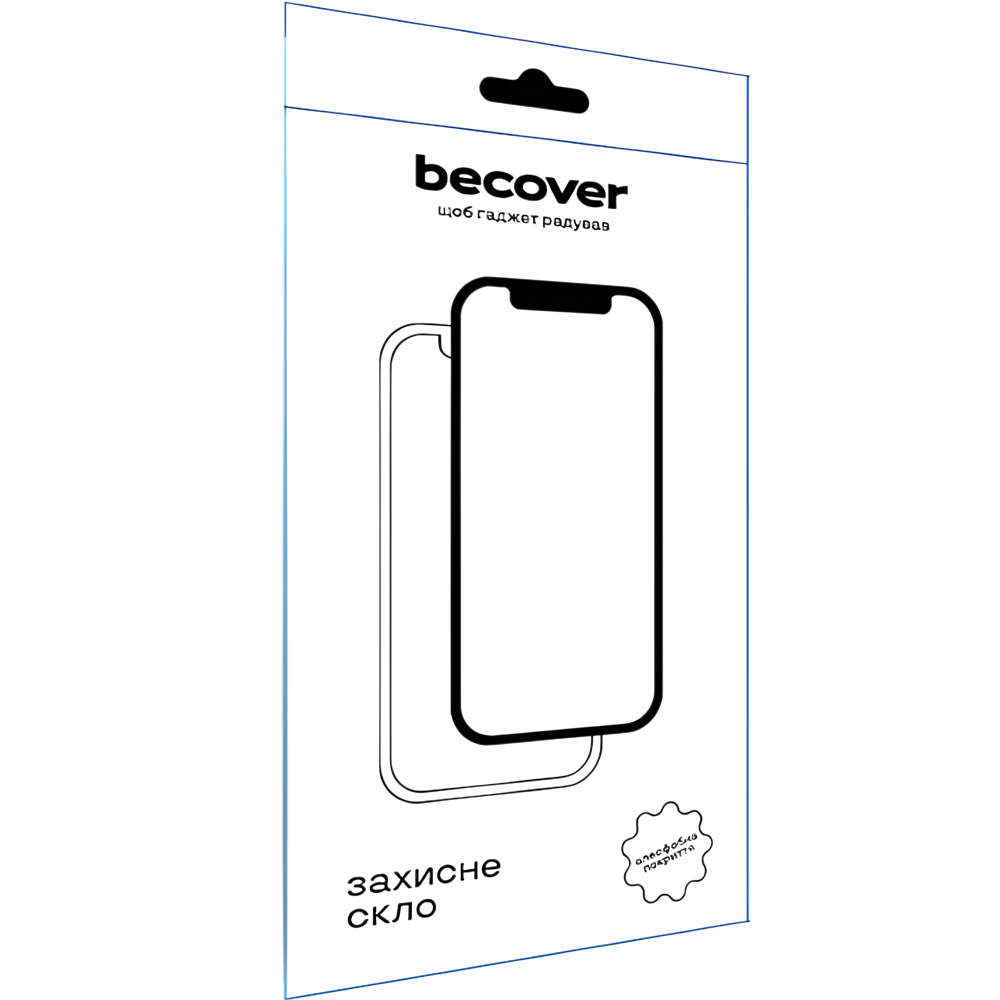 Защитное стекло BECOVER для Tecno Spark 30 Pro (KL7) Black (713080) Олеофобное покрытие True