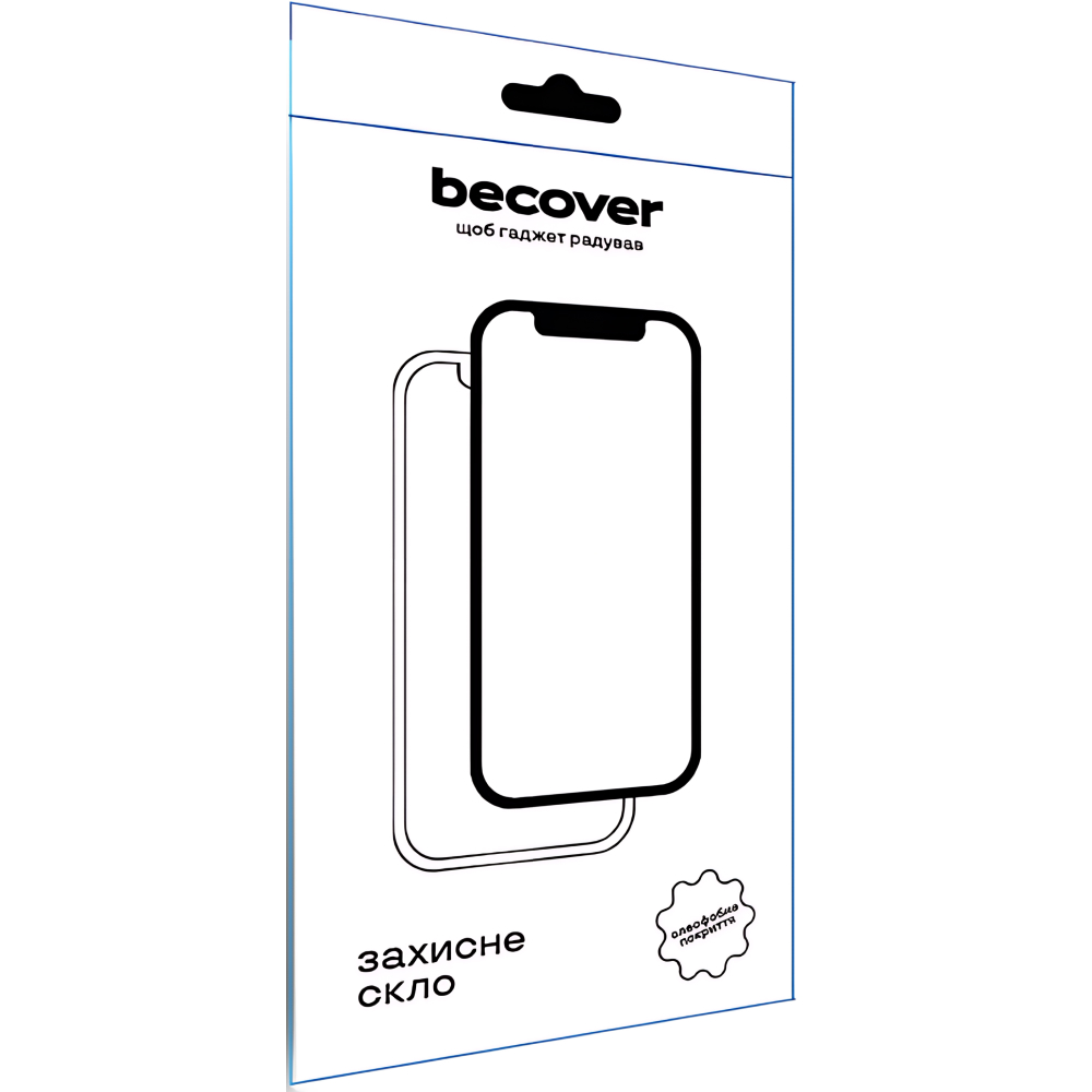Захисне скло BECOVER для Xiaomi Redmi Note 14 4G Black (713099) Олеофобне покриття True