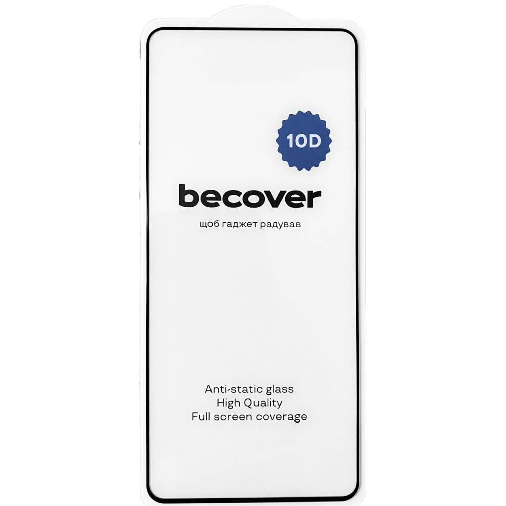 Защитное стекло BECOVER 10D для Xiaomi Redmi Note 14 5G Black (712727) Совместимость по модели  Xiaomi Redmi Note 14 5G