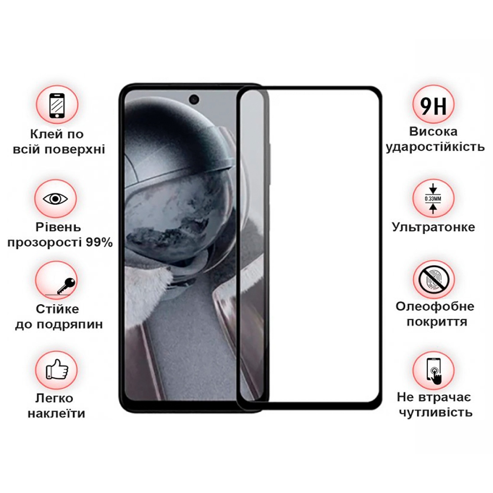 Защитное стекло BECOVER для HMD Pulse Plus Black (712504) Совместимость по модели  HMD PULSE+