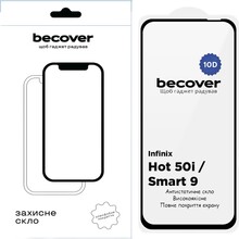 Защитное стекло BECOVER 10D для Infinix Hot 50i X6531 Black (712713)