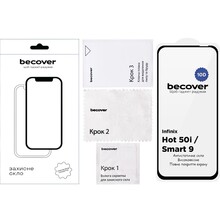 Защитное стекло BECOVER 10D для Infinix Hot 50i X6531 Black (712713)